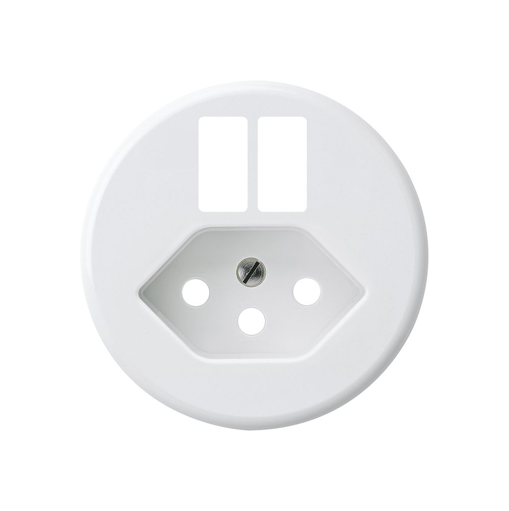 Disco frontale basico H p.presa 2×USB & tipo 13 bianco