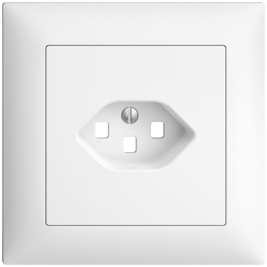 UP-Frontset, EDIZIOdue weiss 88×88mm 1×T23