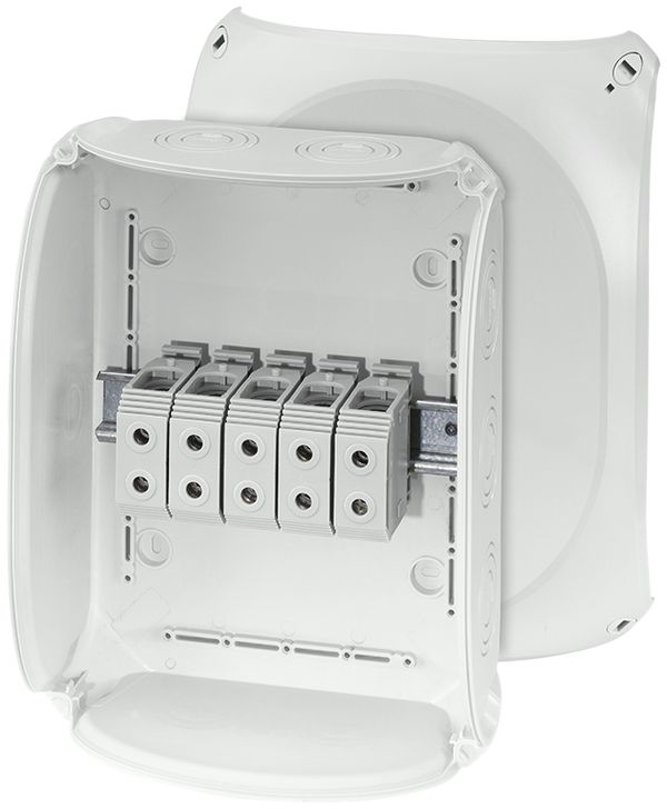 AP-Abzweigdose Hensel KF G mit Klemmen 5×35mm² grau