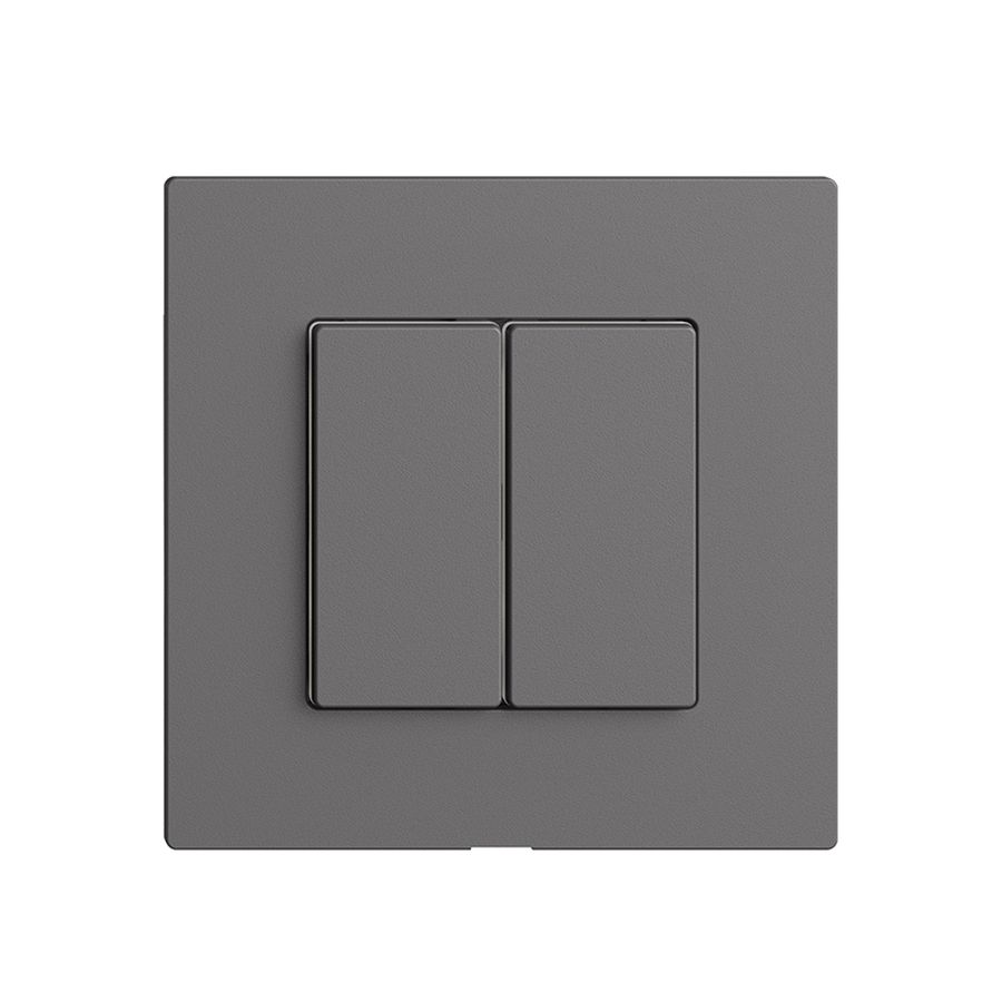 Druckschalter 2K/2T WLAN Edue Wiser dunkelgrau