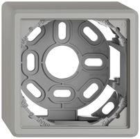 AP-Kappe EDIZIO.liv SNAPFIX® mit Befestigungsbügel für 1 Apparat hellgrau