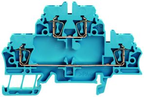 Borne multi-étage Weidmüller ZDK 2.5 connexion à ressort 2.5mm² 2 étages bleu
