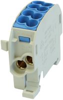 Blocco ripartizione tipo C 2×25/2×16mm² 100A Alu-CU blu