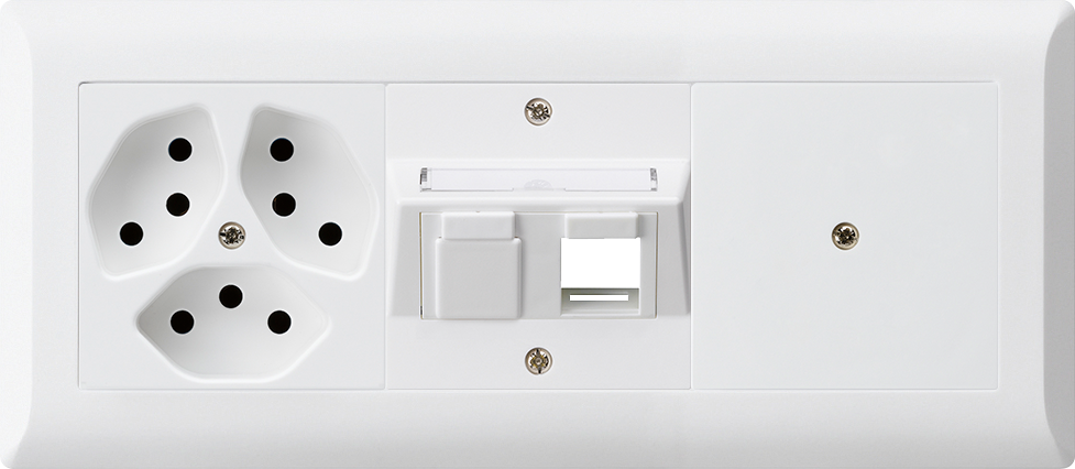 UP-Kombination KLI 1x3 , 3xT13 + 2×Keystone + Blind ws