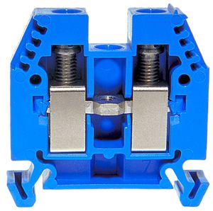 Durchgangs-Reihenklemme Woertz Ex 6…16mm² 76A 1000V Schraubanschluss 2×1 TH35 bl