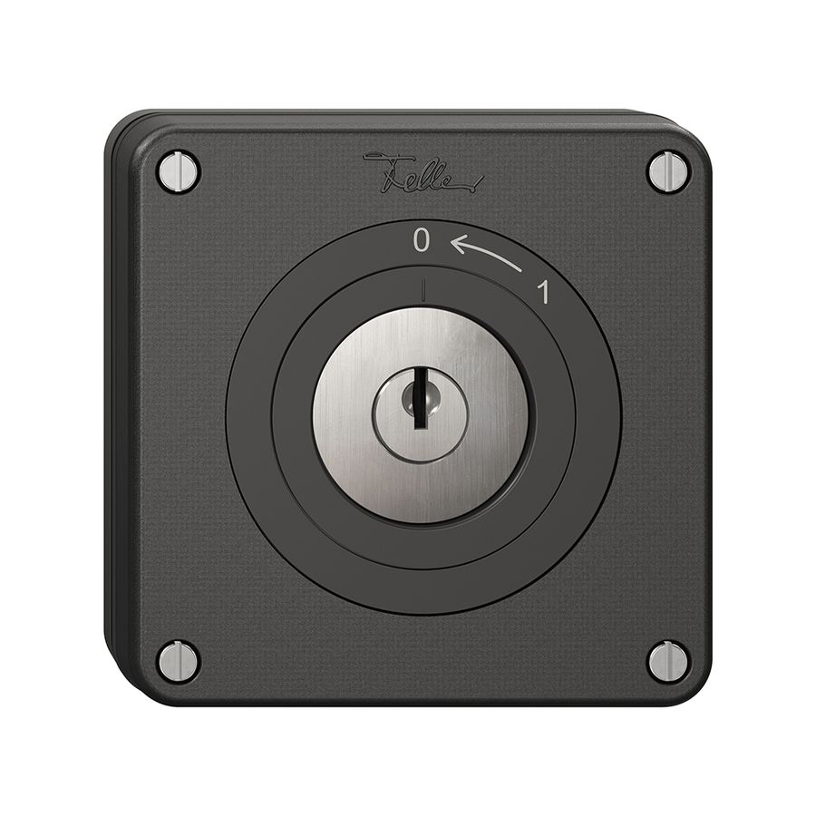 Contact pivotant NUPU NEVO, avec serrure&2 clés, KS, 0<-1, noir