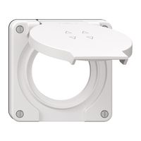 Deckel mit Klappdeckel NEVO Ø53mm für Storenschalter 4T ws (Dicht.sz)