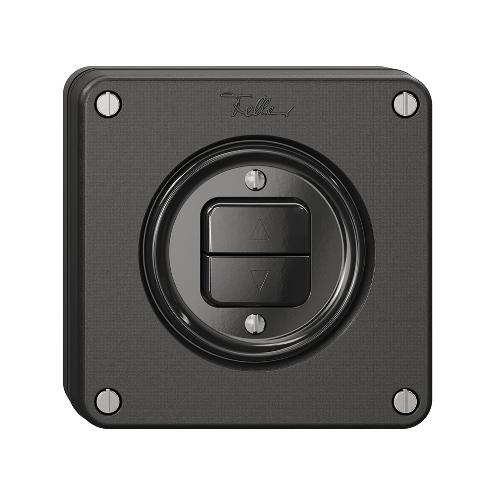 NUPU-Storentaster NEVO, 1-Kanal, Einbautiefe 18 mm, 87×87 mm, schwarz