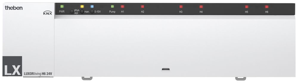 Actionneur de chauffage KNX AMD Theben LUXORliving H6 24V 6-canal