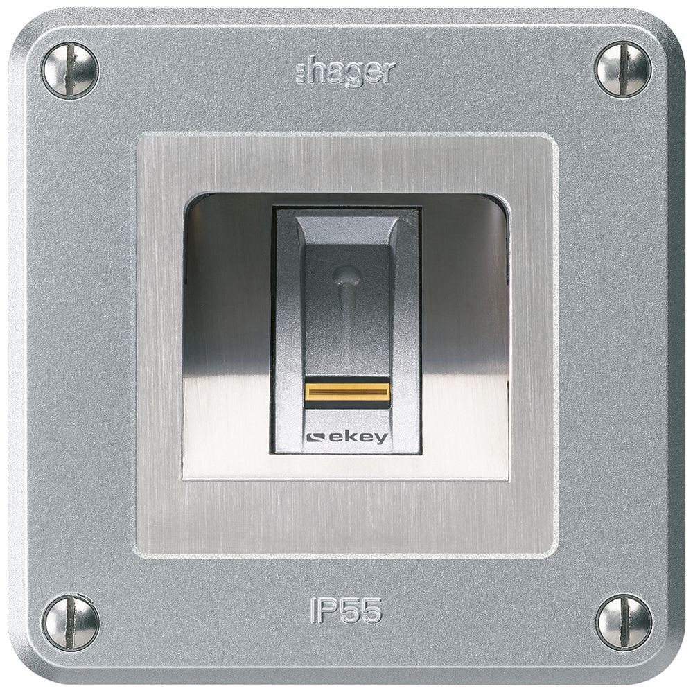 NUP-Fingerscanner Hager ekey robusto C aluminium