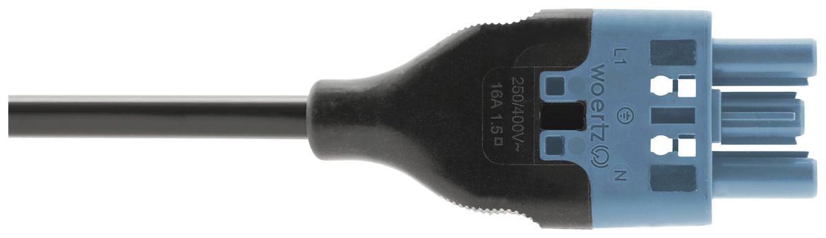 Cavo d'allacciamento Woertz 49343/C5 3×1.5mm² 250V 16A 4m bl presa-libero Cca