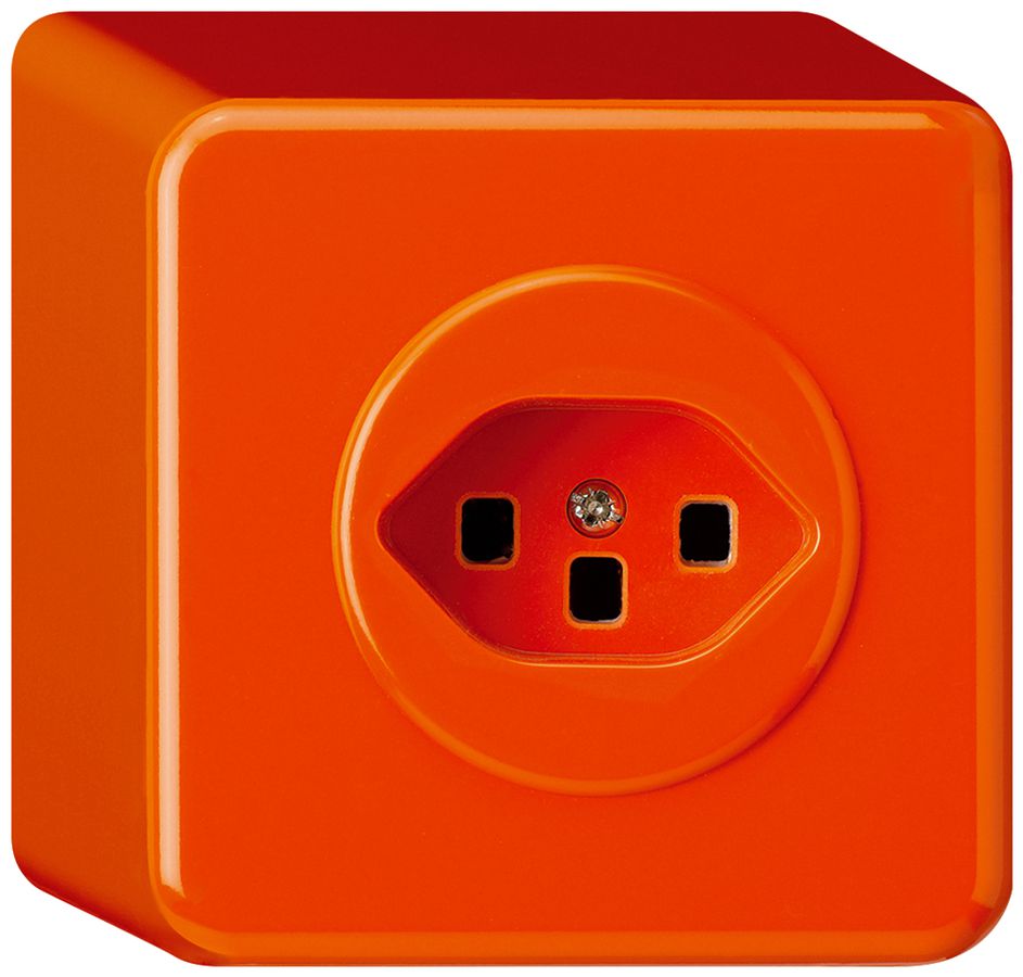 Presa AP basico tipo 23 arancione con morsetti innest.