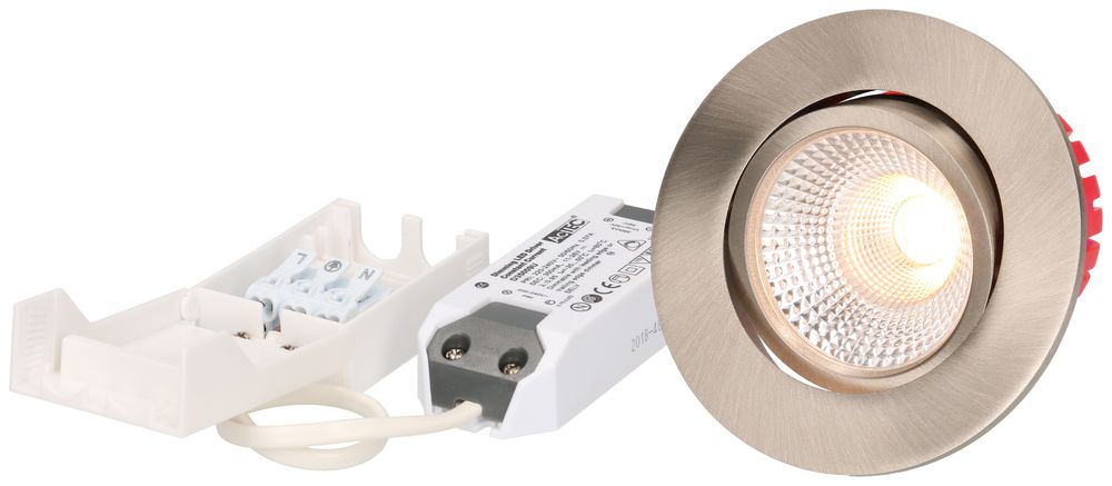 EB-LED-Spot LUCE Solv 8W 230V 710lm 3000K Loch-Ø68mm nickel 38°