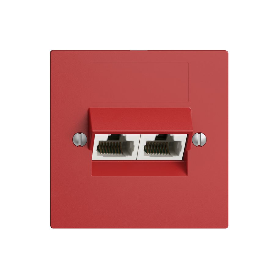 UP-Dose 2×RJ45/u 4P getr. EDIZIOdue berry ITplus