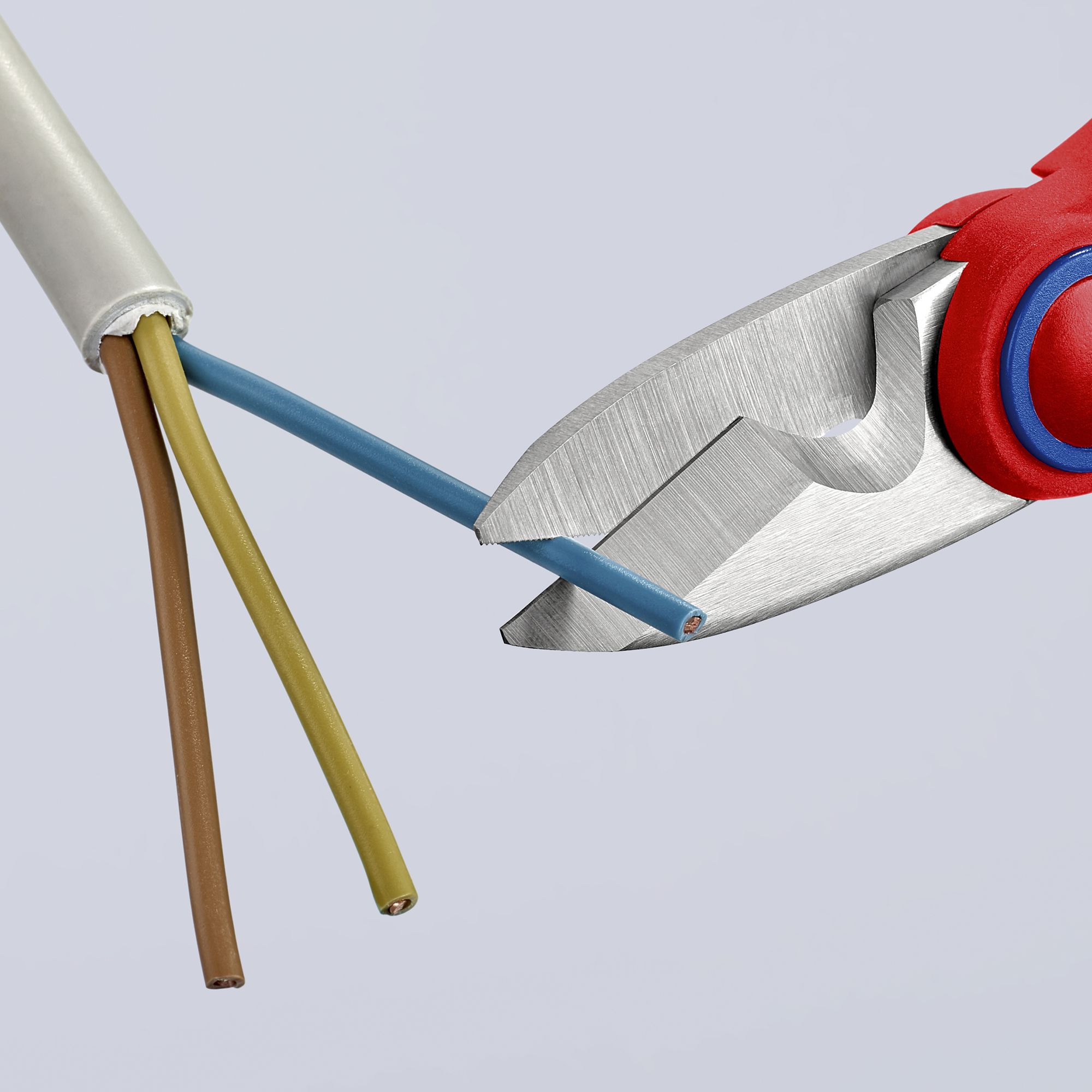 Ciseaux pour électricien KNIPEX 190mm gaines bi-matière