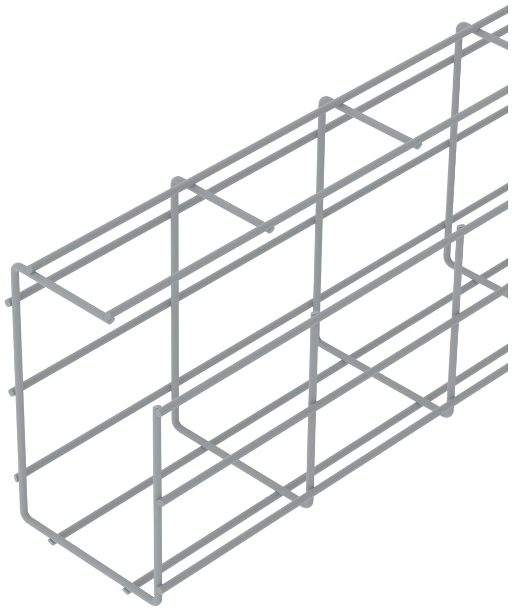 Caniveau à grille Bettermann G-GR 150×100×3000mm, ac. NG-10, s.halogène, grc