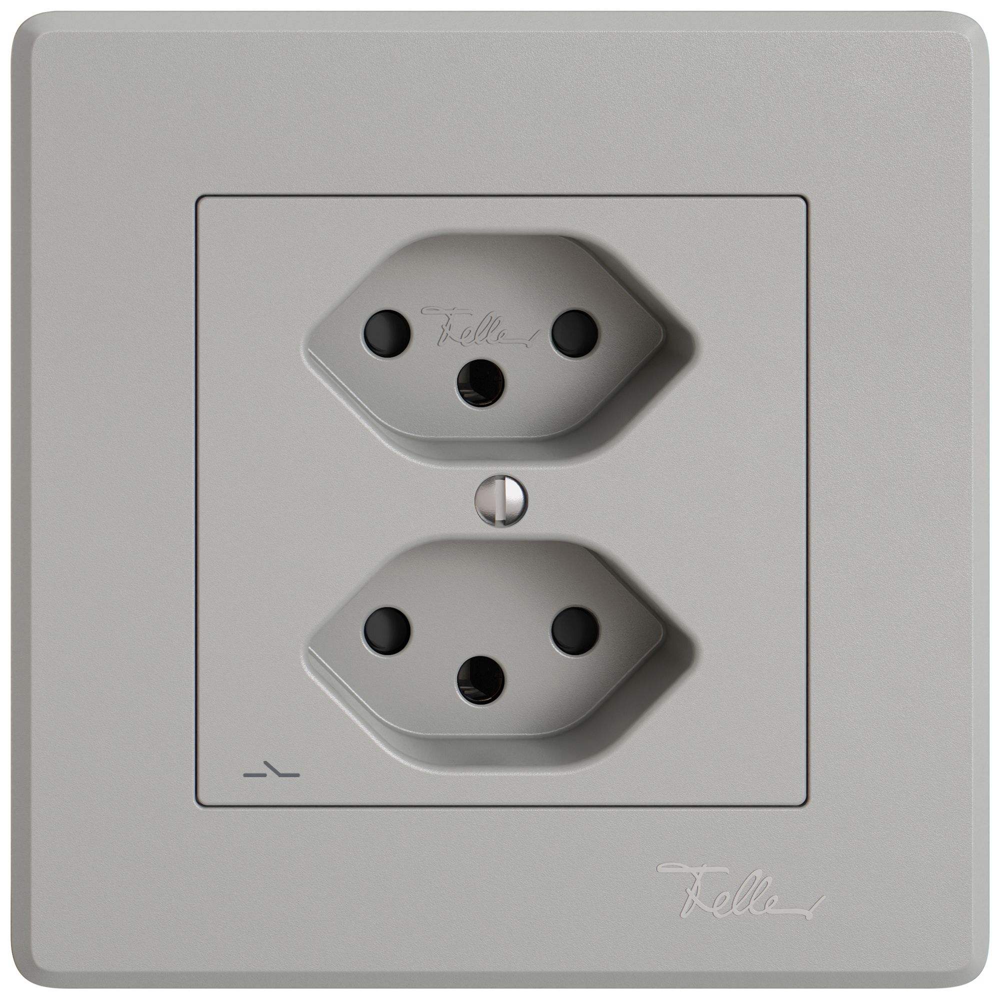 Prise ENC EDIZIO.liv SNAPFIX® 2×T13 1×S avec shutter grc