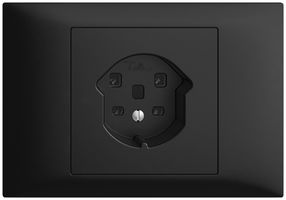 EB-Steckdose EDIZIOdue T25 16A schwarz, Schraubklemmen