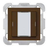 Poussoir ENC kallysto B KNX 2× LED RGB s/e-link brun