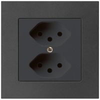 UP-Steckdose kallysto.pro 2×T13 schwarz mit Kinderschutz