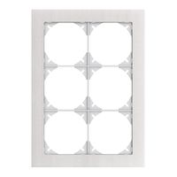 Abdeckrahmen EDIZIOdue prestige 3×2 marmor weiss
