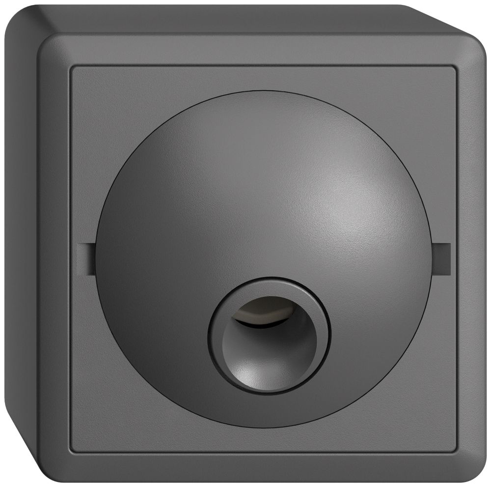 AP-Anschlussdose EDIZIOdue dunkelgrau, ohne Klemmeneinsatz