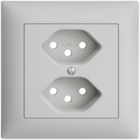 Frontset EDIZIOdue hellgrau 88×88mm 2×T13