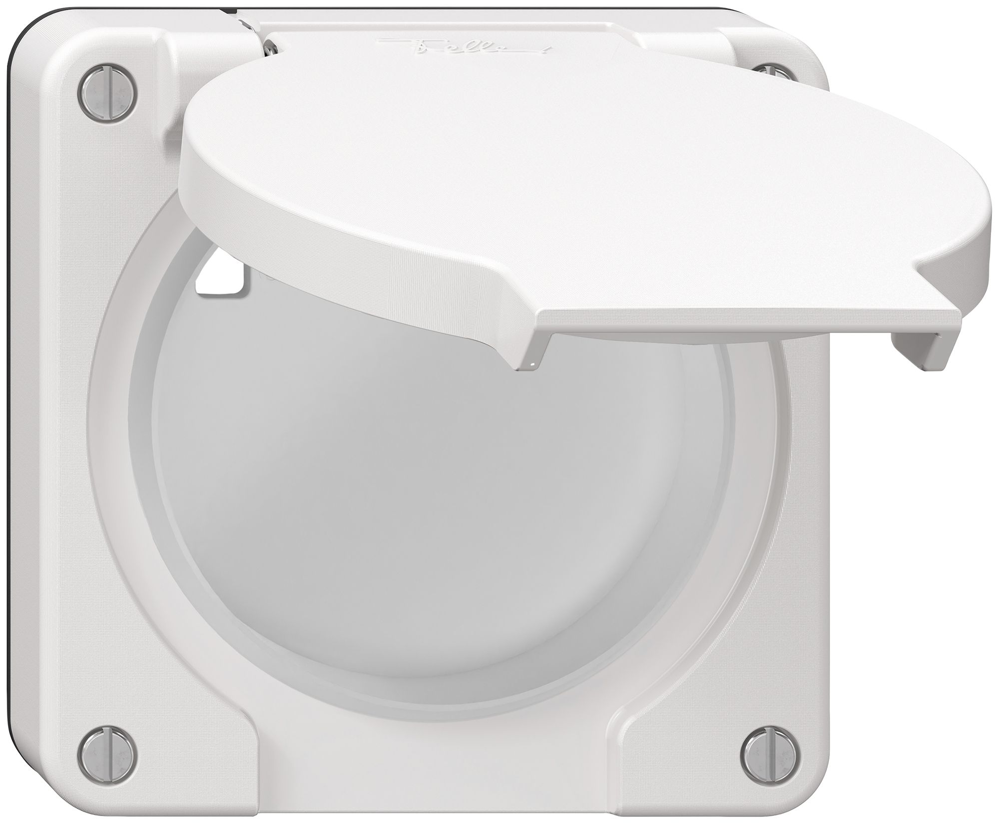 Couvercle de fermeture NEVO, avec joint noir, blanc