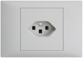 EB-Steckdose EDIZIOdue T23 16A hellgrau, mit Steckklemmen