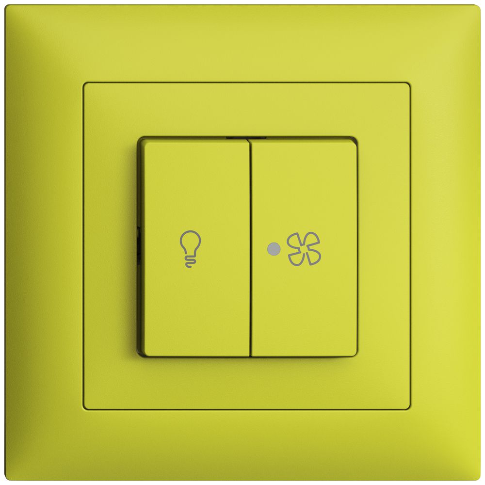 Kit frontale INC EDIZIOdue lemon 88×88mm bottone doppio