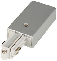 Einspeiser SLV für 1-Phasen AP-Stromschiene, Erde rechts silbergrau