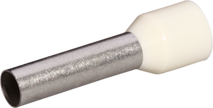 Embout de câble type A isolé 10mm²/18mm ivoire