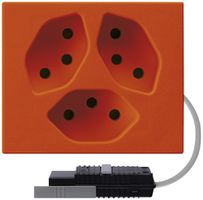 Presa INS 3×tipo 13 FLF arancione adattatore cavo rotondo 5P L2
