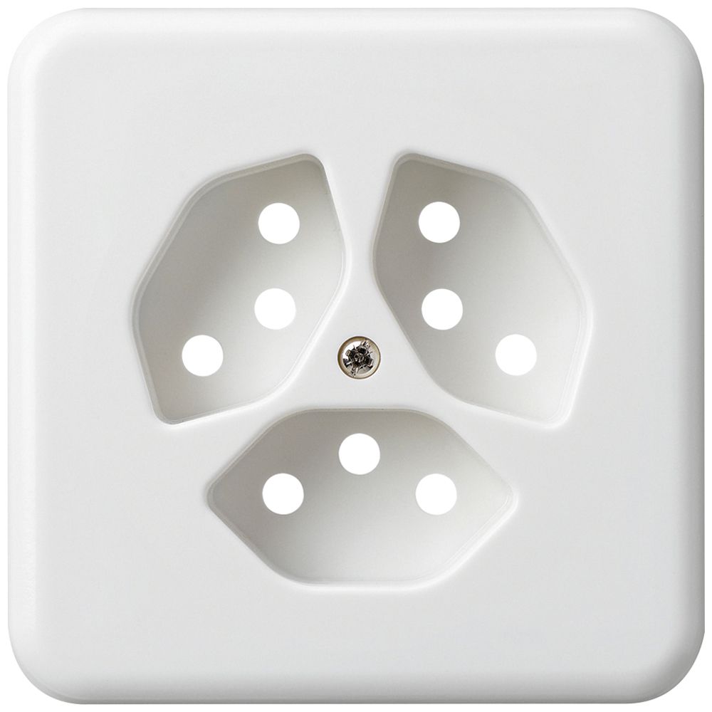 Plaque de recouvrement IS 3×type 13 basico blanc avec sécurité enfants