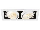 Downlight LED SLV KADUX 2×27W 3150lm 930 30° DALI 370×195mm blanc