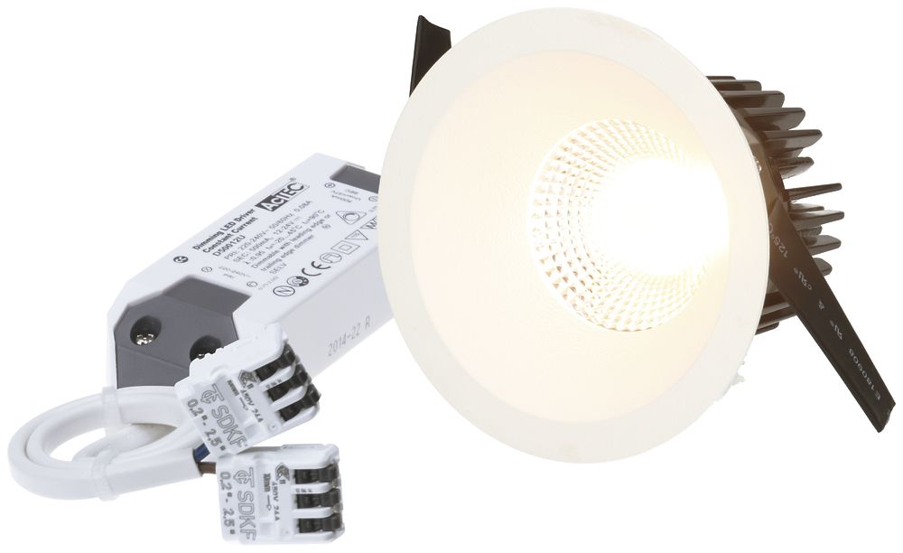 Spot LED INC ATMO 80 10.5W 230V 960lm 3000K trou Ø80mm blanc 38° IP44