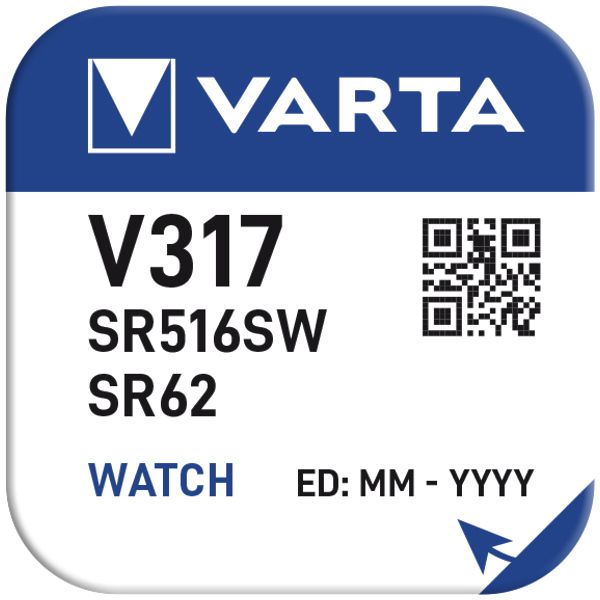 Pile bouton oxyde d'argent VARTA V317, 1.55V, 1 pièce