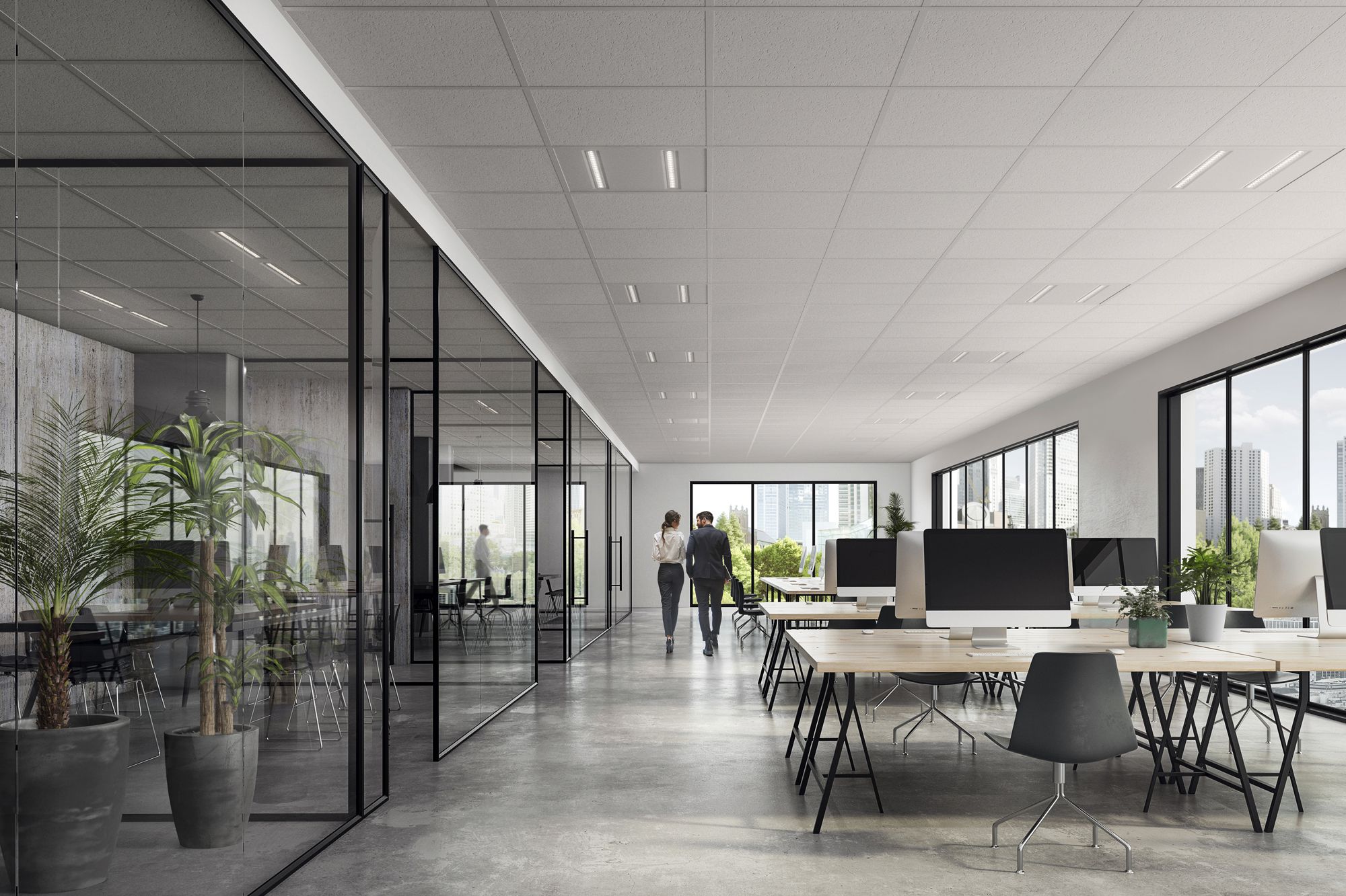 EB-LED-Deckenleuchte Sylvania OptiClip 1200 24W 3100lm 840 IP40 weiss