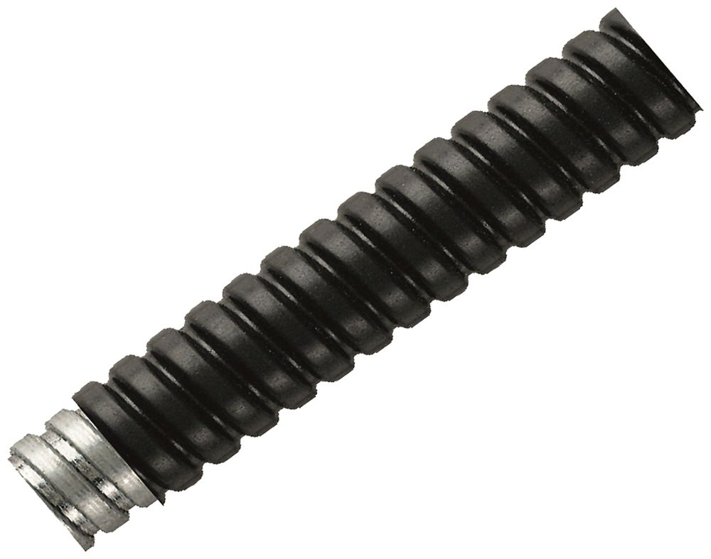 Tuyau métallique Plica FSU M50 25m flexible acier zingué/PVC noir
