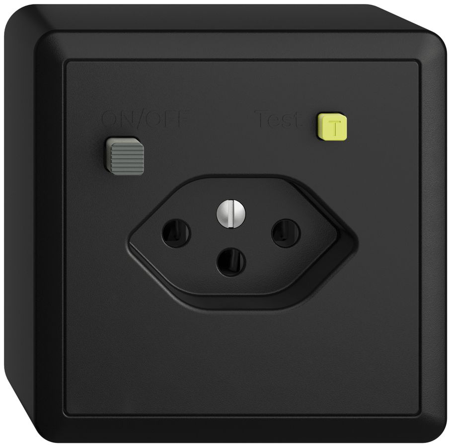 Presa AP EDIZIOdue T13 FI 30mA nero