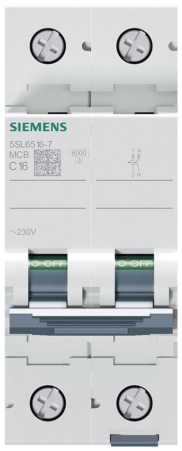 Disgiuntore Siemens SENTRON 5SL6 1LN 230V C 16A 6kA 2UM