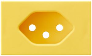 Frontplatte zu FLF-Steckdose Hager 1×Typ 13 Z gelb