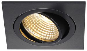 EB-LED-Downlight SLV NEW TRIA 1 SET, 8W 600lm 2700K 38° eckig IP20 mattschwarz