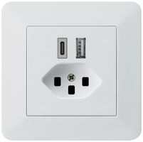 Prise de charge USB ENC kallysto.trend 18W PD 1×type A 1×type C T23 blanc