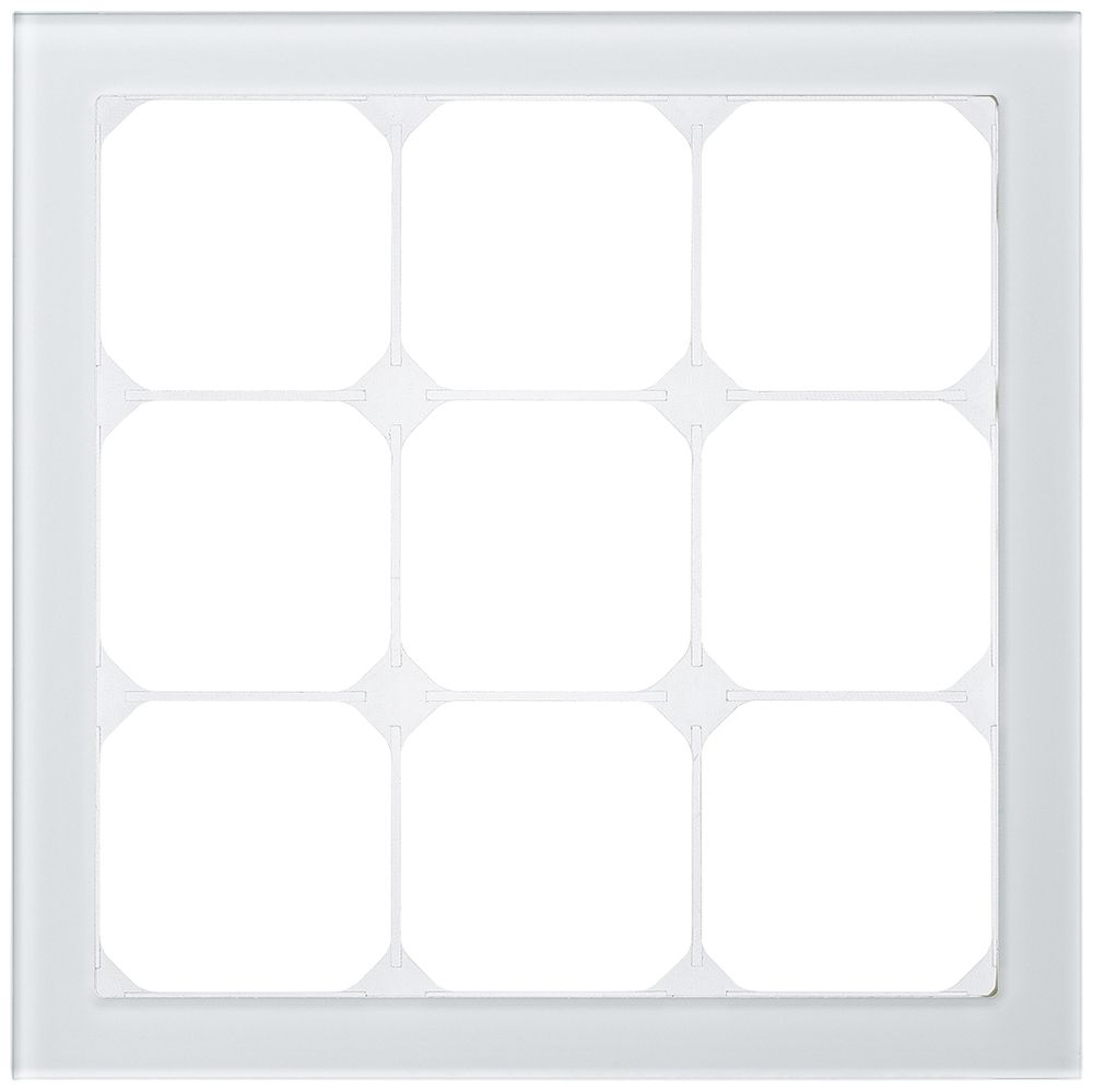 Abdeckrahmen KAL.art 3×3 214×214mm Glas weiss