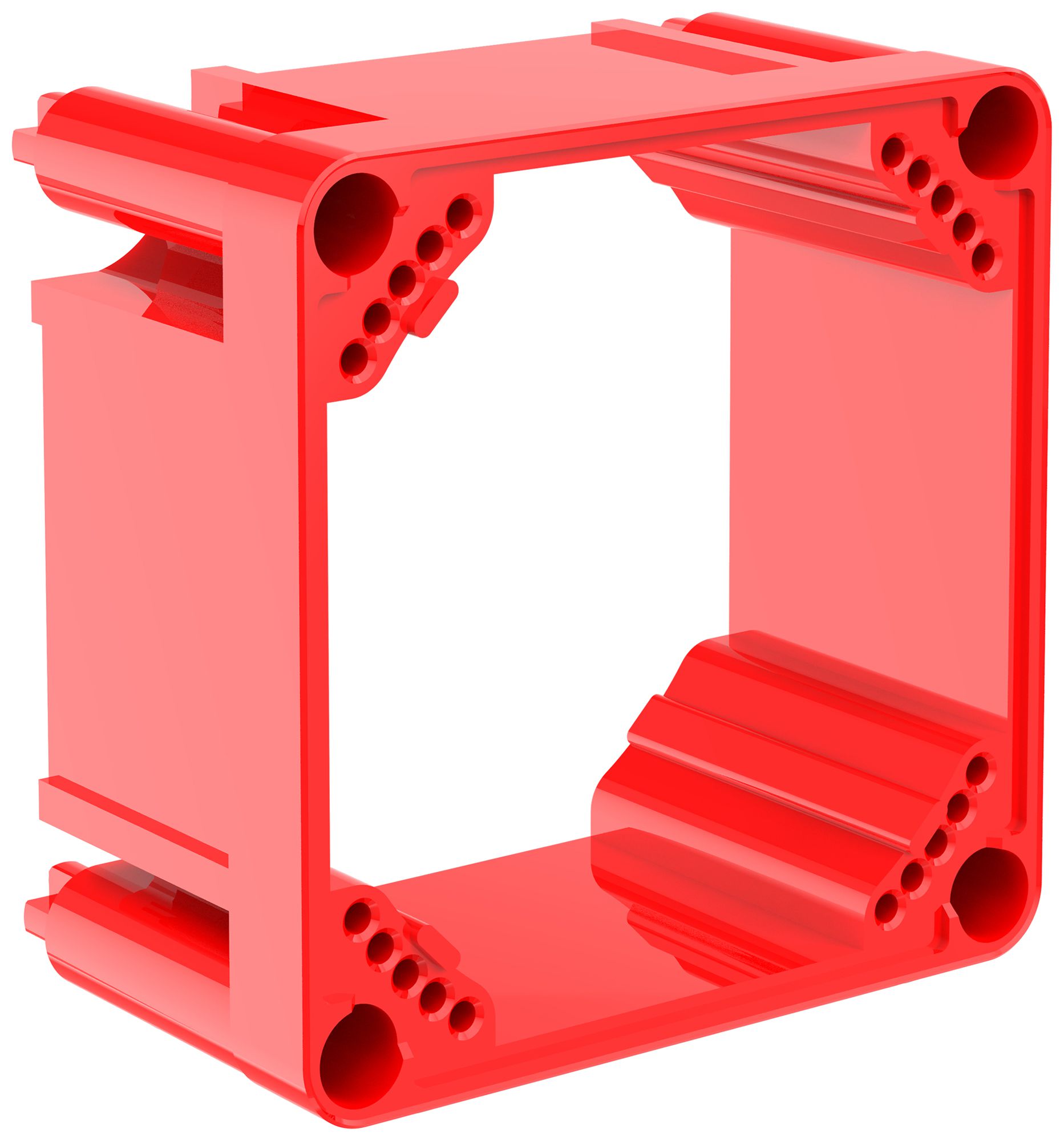 Aufsatzrahmen Morach-Technik CRALLO-LEU 1×1 40mm PE-HD GDP 850°C rot