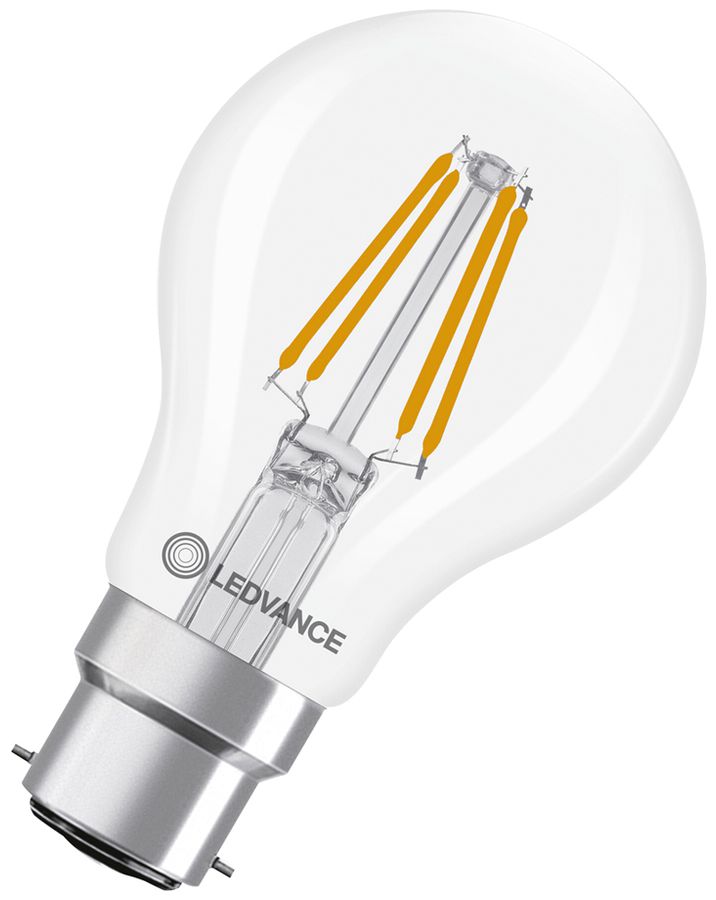 LED-Lampe LEDVANCE CLASSIC A B22d 3.4W 470lm 827 Typ A klar Ø60×104mm