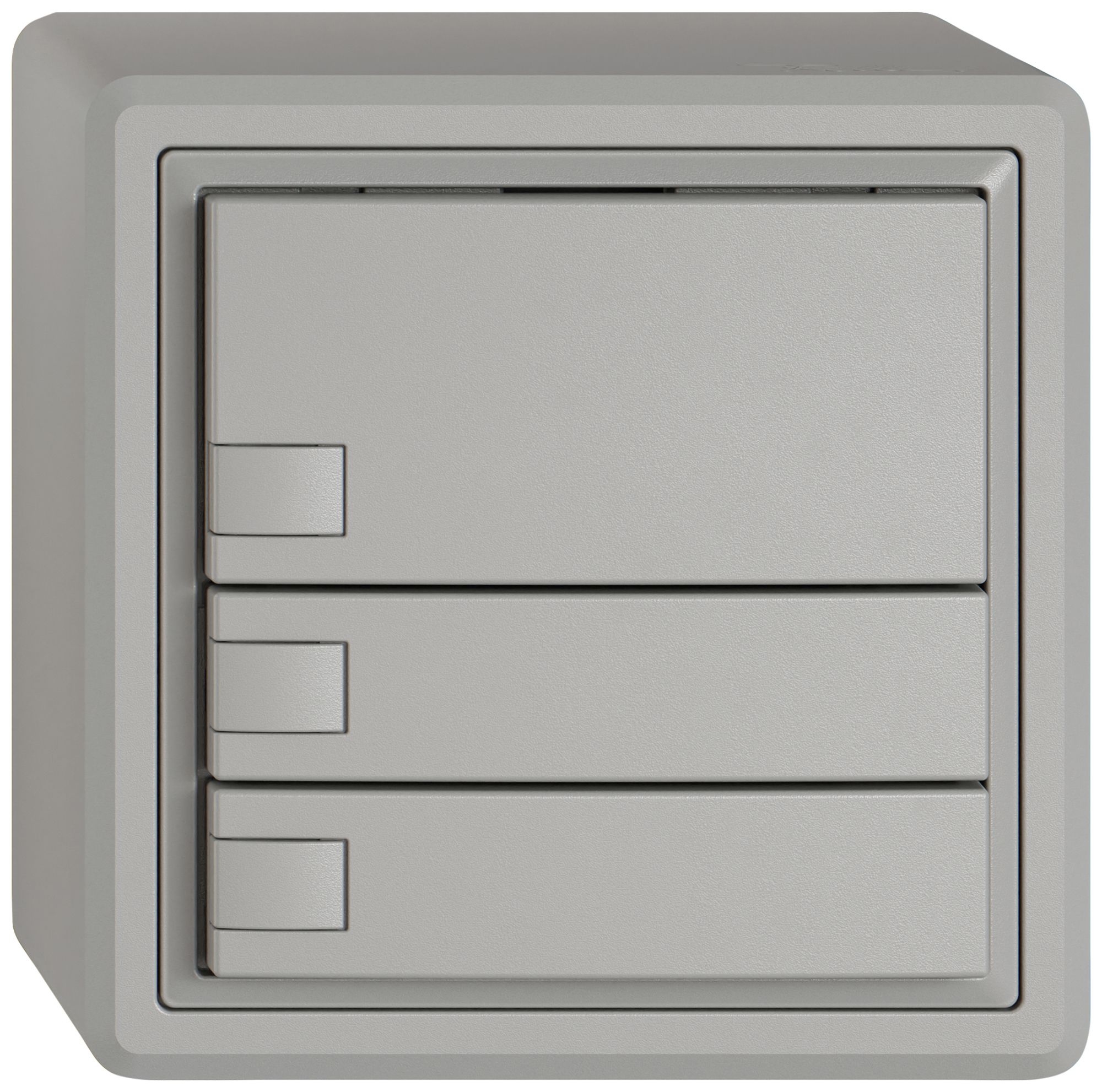 Pulsante KNX RGB AP EDIZIO.liv SNAPFIX® sensore temp.s.LED 3× com.1T grc