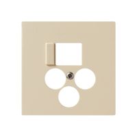 Placca frontale 3×coas+1×RJ45 kallysto multimedia R&M beige