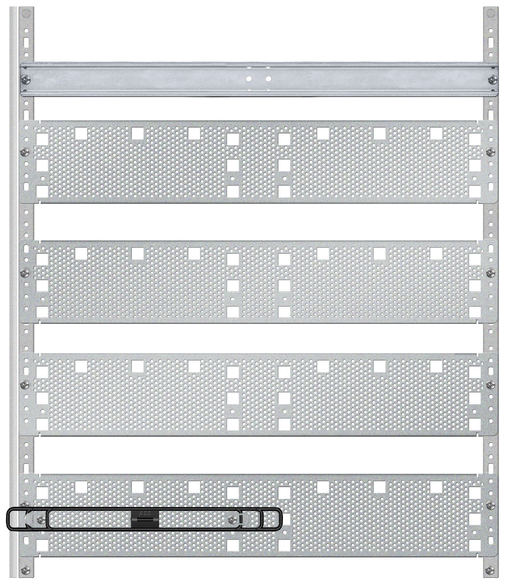 Panneau Media ABB, pour distributeur vide 1 champ, 2 rangées, hauteur pose 0
